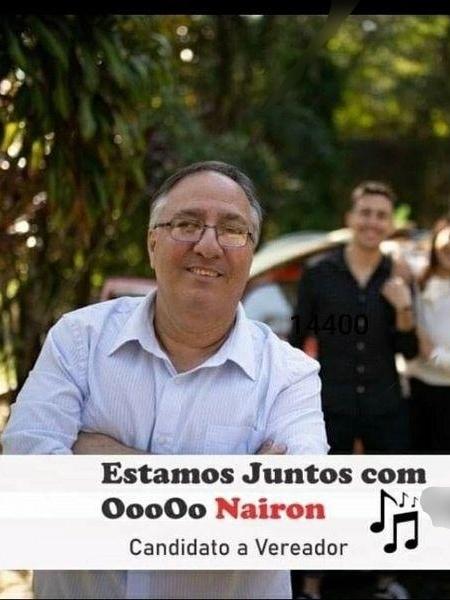 Santinho do candidato OooOo Nairon - Divulgação