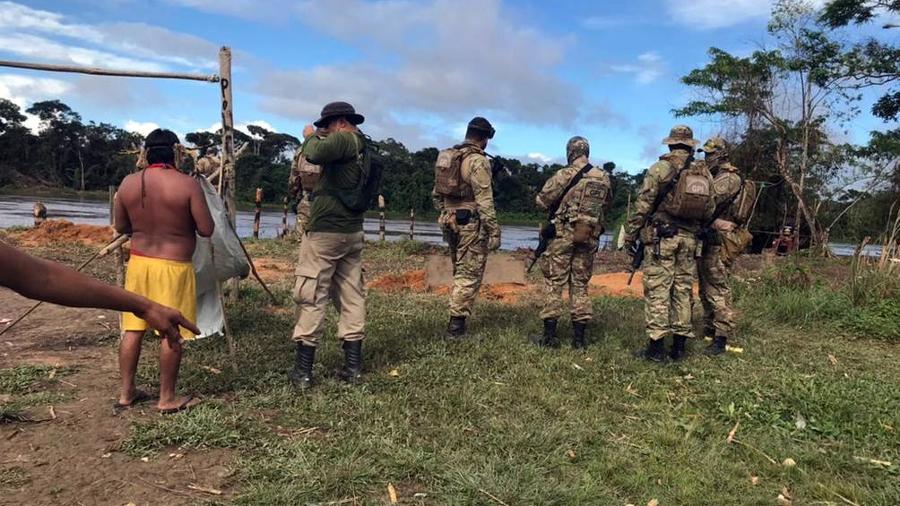 Policiais federais estiveram na Terra Indígena Yanomami em Roraima e trocaram tiros com garimpeiros - Divulgação/Polícia Federal