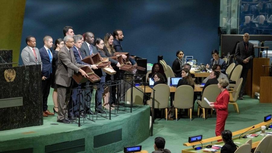 Conselho de Direitos Humanos da ONU durante a eleição de novos membros, em 2018 - AFP