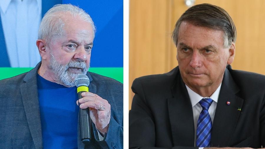 Os presidenciáveis Luiz Inácio Lula da Silva (PT) e Jair Bolsonaro (PL), adversários no segundo turno das eleições - Ricardo Stuckert e Clauber Cleber Caetano/PR
