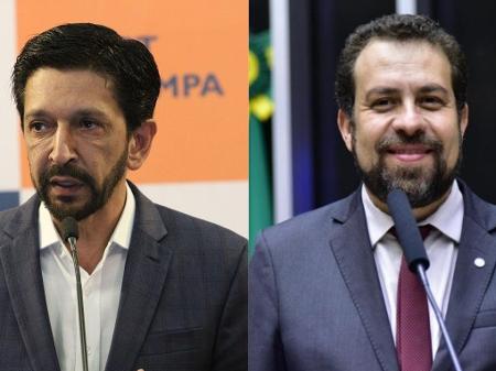 O prefeito de São Paulo, Ricardo Nunes, e o deputado federal Guilherme Boulos - Rovena Rosa/Agência Brasil e Zeca Ribeiro/Câmara dos Deputados