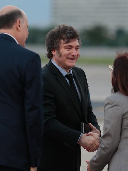 Chegada do Presidente da Argentina, Javier Milei, ao Aeroporto do Galeão, para a Cúpula do G20