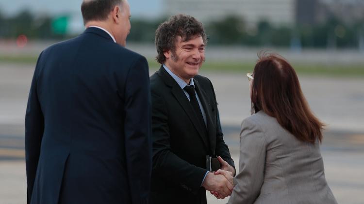 Chegada do Presidente da Argentina, Javier Milei, ao Aeroporto do Galeão, para a Cúpula do G20