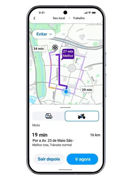 Modo Moto do Waze