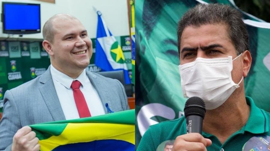 Abilio (Podemos) e Emanuel Pinheiro (MDB), adversários no 2º turno da eleição em Cuiabá (MT) - Reprodução/Facebook