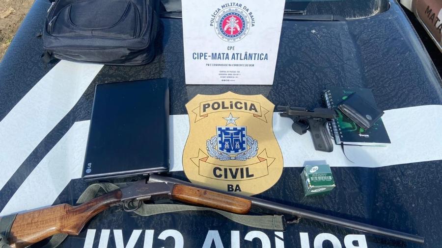 Objetos foram encontrados sob a posse de acusado - Divulgação/SSP