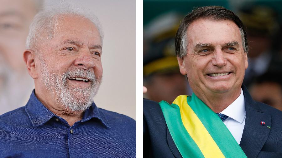 Os presidenciáveis Luiz Inácio Lula da Silva (PT) e Jair Bolsonaro (PL) - Ricardo Stuckert e Alan Santos/PR