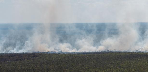 Incêndio em outubro em área de Cerrado em Correntina (BA)