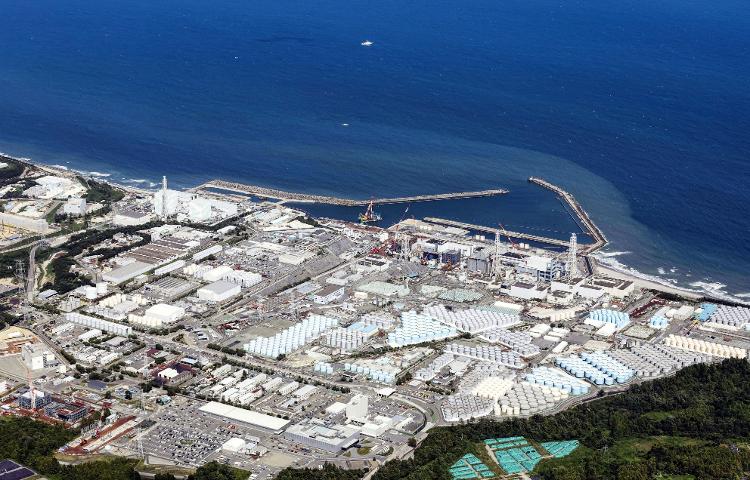A usina nuclear de Fukushima, que começou a liberar água radioativa tratada no Oceano Pacífico hoje