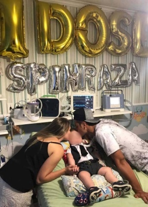 Jonatas tomou duas doses de Spinraza em janeiro e, segundo os pais, recupera-se em casa - Reprodução/Facebook - Reprodução/Facebook
