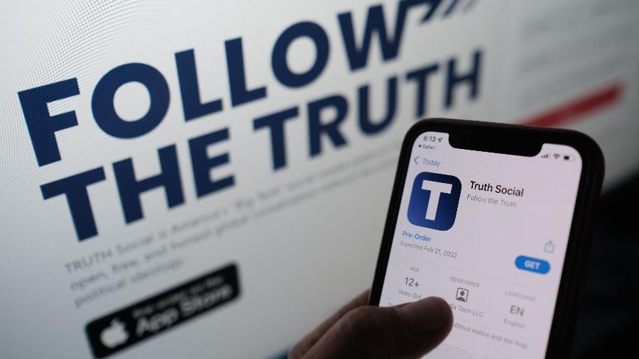 Truth Social é a rede social apoiada pelo ex-presidente dos EUA Donald Trump - Chris Delmas/AFP