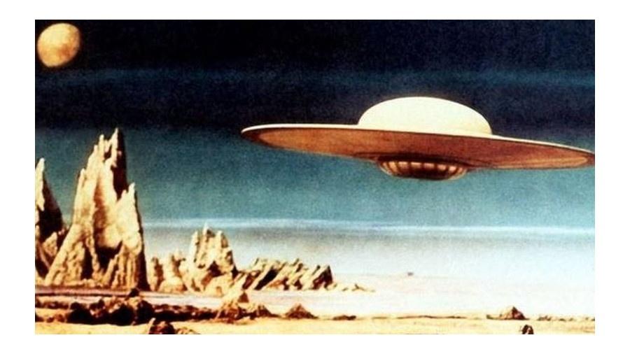 "Planeta Proibido", de 1956, foi um dos muitos filmes que retrataram discos voadores no cinema - Alamy