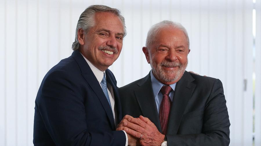 O presidente Lula recebe o presidente da Argentina Alberto Fernandez, em encontro bilateral no gabinete do Palácio do Itamaraty - 2.jan.2023 - Pedro Ladeira/Folhapress