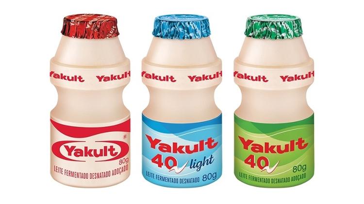 A mudança nos rótulos do Yakult vale para os três leites fermentados da marca
