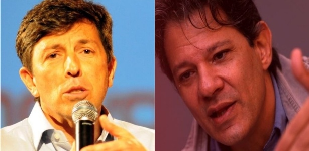 Candidatos a presidente João Amoêdo (Novo) e Fernando Haddad (PT)