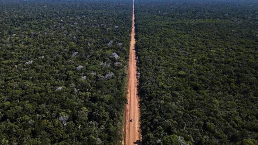 Com 885 km, a BR-319 foi construída em plena Floresta Amazônica e liga Manaus a Porto Velho - Divulgação/DNIT