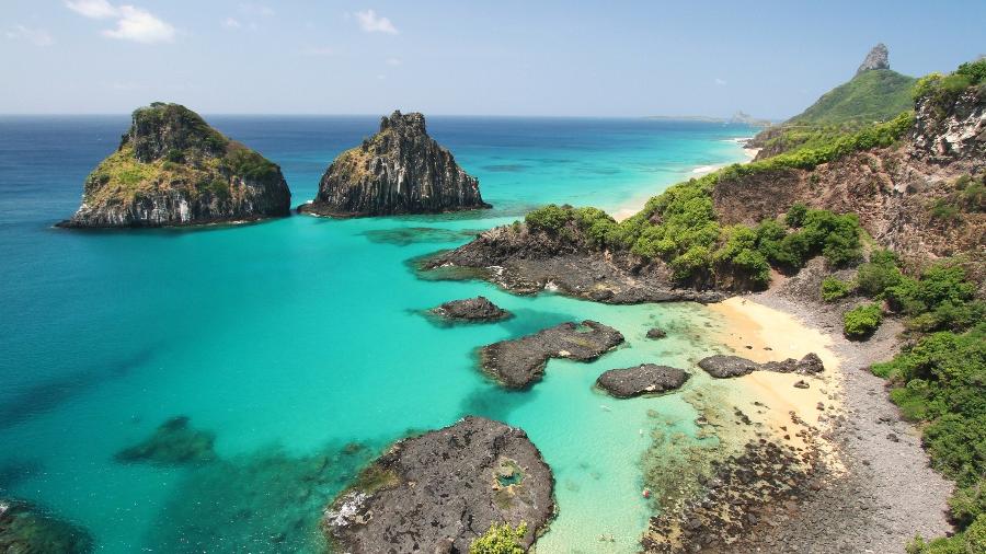 Imagem aérea de Fernando de Noronha - João Vianna/Getty Images