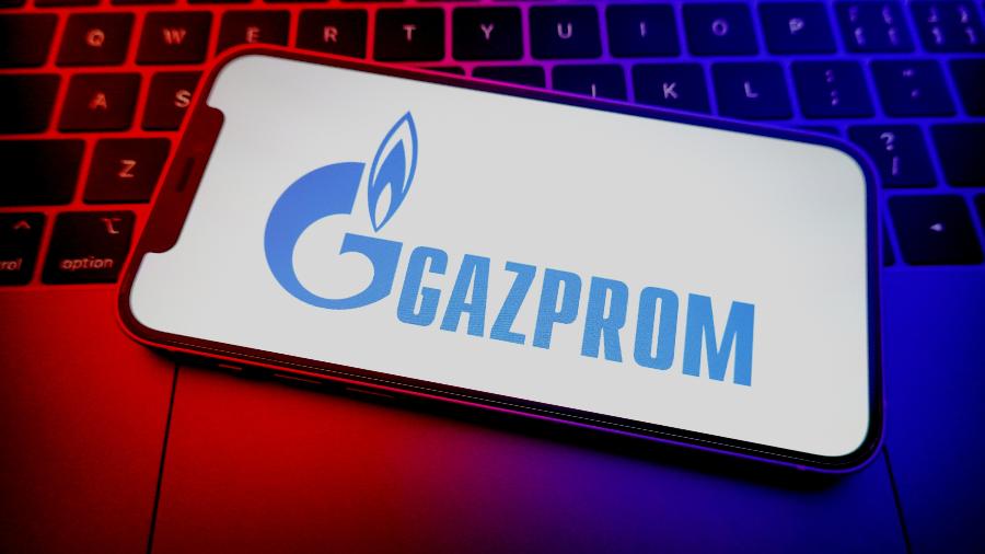 Logotipo da empresa de gás estatal russa Gazprom - Getty Images