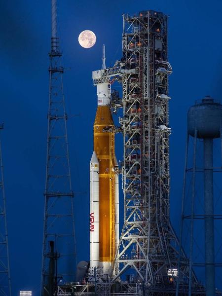 Foguete Space Launch System (SLS), que levará a missão Artemis, da Nasa - Divulgação/Nasa