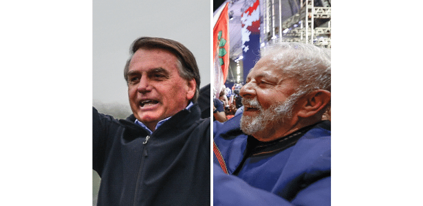 Bolsonaro e Lula em eventos de campanha 