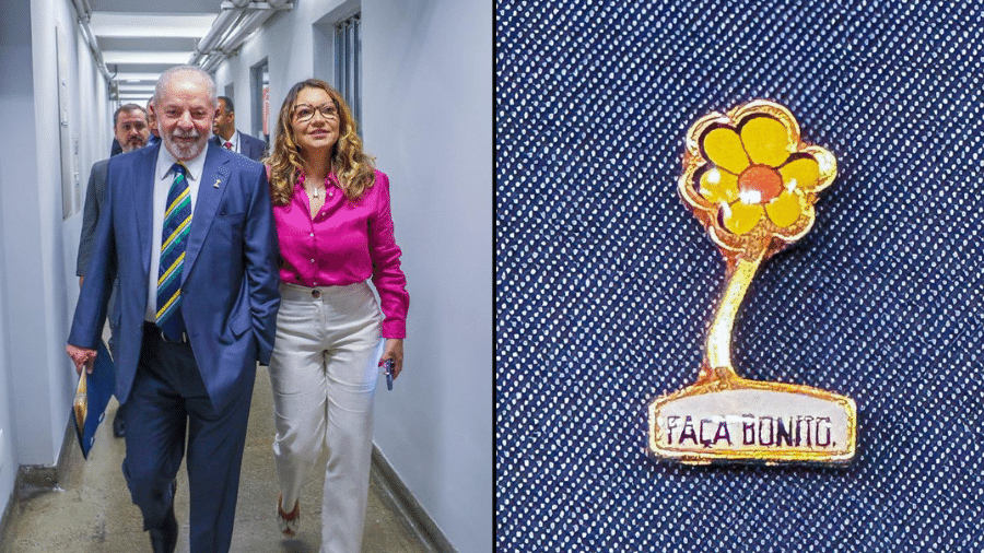 Janja, esposa do ex-presidente Luiz Inácio Lula da Silva (PT), exaltou o marido nas redes sociais - Reprodução/Twitter/@JanjaLula