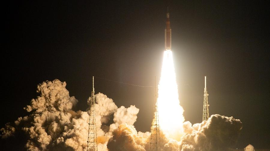 Lançamento do foguete SLS Orion Artemis, em novembro de 2022 - Arquivo - Nasa