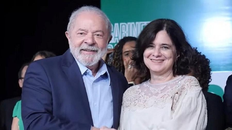 Presidente eleito, Lula, e futura ministra da Saúde, Nísia Trindade Lima - Divulgação
