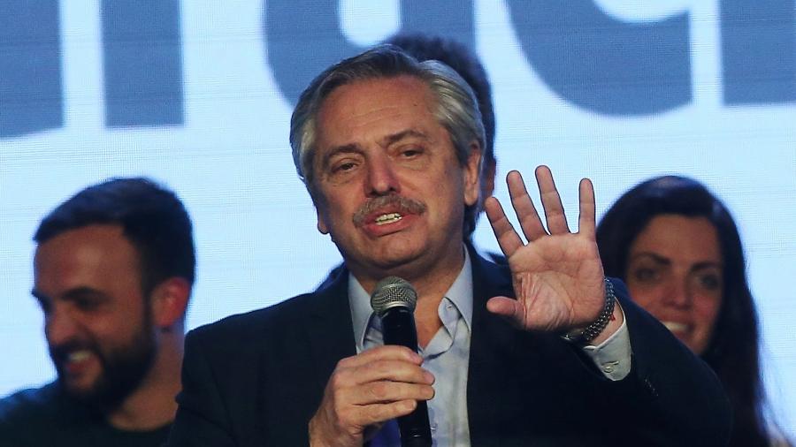 11.ago.2019 - Alberto Fernández, durante campanha à Presidência da Argentina  - Agustin Marcarian/Reuters