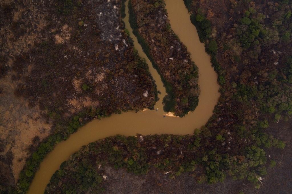 Images show fire in the Pantanal region, devastated by the fires that occurred in September 2020 - Mauro Pimentel / AFP