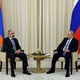 April 19, 22 - Russian President Vladimir Putin attends a meeting with Armenian Prime Minister Nikol Pashinyan at the Novo-Ogaryovo public residence outside Moscow, Russia - SPUNIK/REUTERS