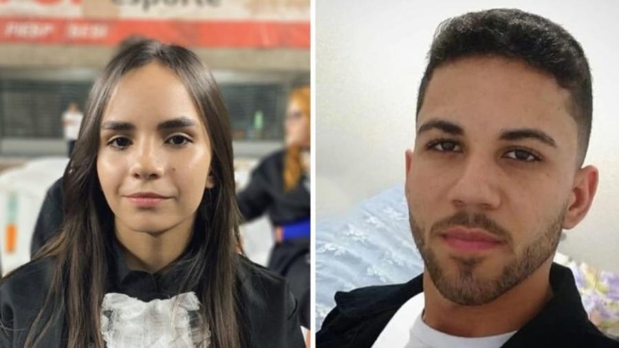 Ketlen Lorrane Lemes, de 20 anos, e Vitor Matheus Alves Santos, 21 anos - Reprodução redes sociais