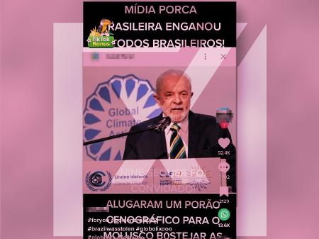 É falso que Lula não foi convidado para a COP27 e falou para 'ONG  esquerdista