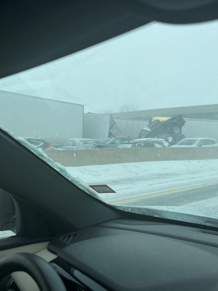 Dec 23.22 - Ohio Turnpike closed in both directions after a large congestion blocked traffic near Sandusky amid a severe winter storm in Ohio, USA - TMX/@MIKEWALDRON115/TMX/@MIKEWALDRON115 via REUTERS - TMX/@MIKEWALDRON115 / via REUTERS TMX/@MIKEWALDRON115