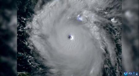 Imagem de satélite mostra potência de furacão sobre o Caribe