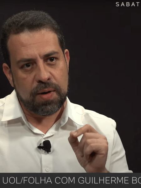 Guilherme Boulos em sabatina UOL/Folha