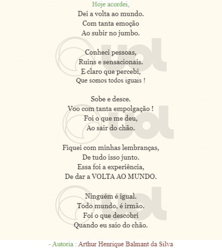 Outra poesia escrita pelo tenente