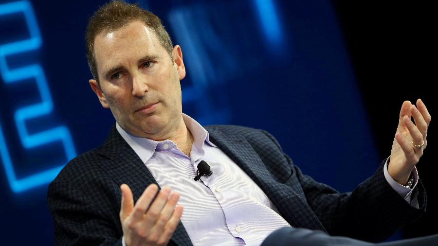 Andy Jassy, CEO da Amazon, durante a conferência WSJD Conference Andy Jassy, CEO da Amazon, durante a conferência WSJD Conference