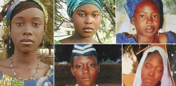 Hansatu Abubaker, Maryam Abubaker, Aisha Greman, Jinkai Yama e Grace Paul são algumas das jovens sequestradas pelo Boko Haram  - Arquivo Pessoal