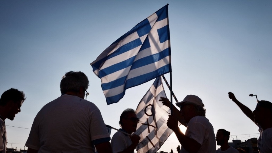 5.jul.2016 - Protesto contra medidas de austeridade da Grécia em 2016; país passou por crise econômica sem precedentes desde 2009 - Louisa Gouliamaki/ AFP