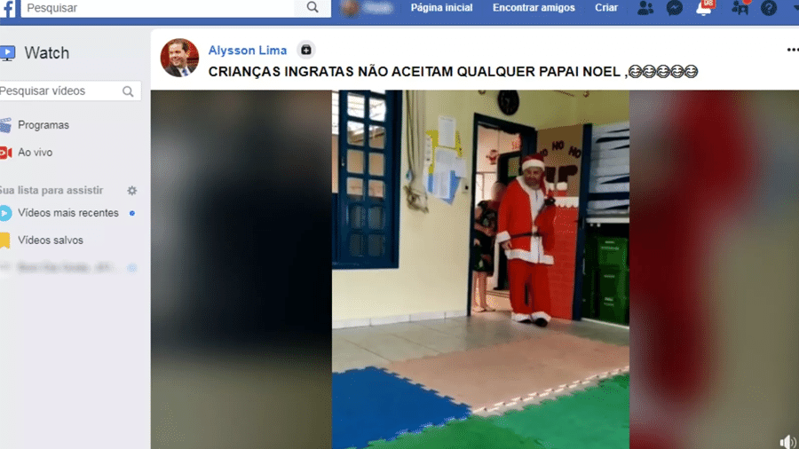 Post do deputado sobre o Papai Noel - Reprodução/Facebook