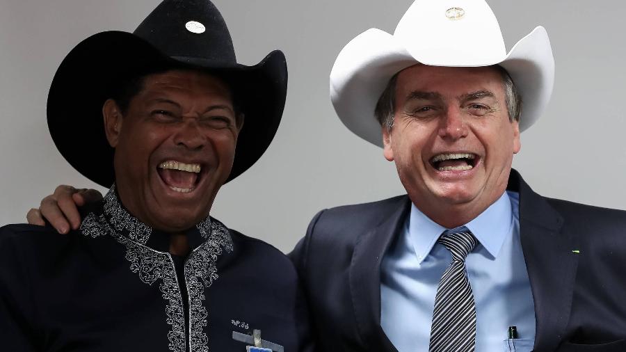 O pastor Valdemiro Santiago em "live" com o presidente Jair Bolsonaro em 2019 - Marcos Correia/PR
