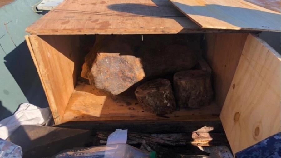 Meteorito foi encontrado em barco em Paysandú, no Uruguai.  - Divulgação/Armada Nacional de Uruguay