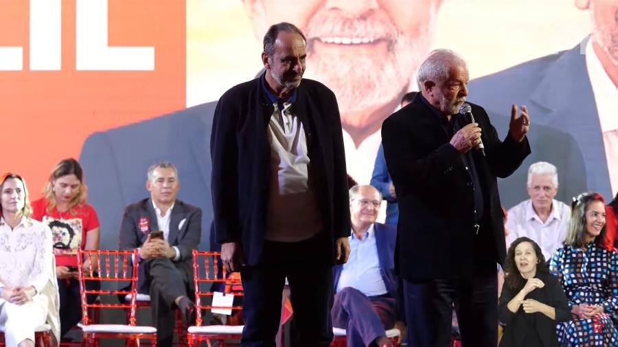 Alexandre Kalil (PSD) e Lula (PT) no primeiro evento de pré-campanha dos dois em MG - Reprodução