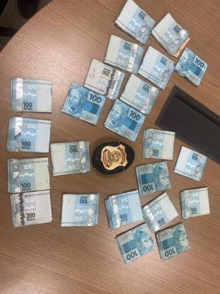 Dinheiro vivo apreendido com o bolsonarista Renan Sena - Divulgação/PF