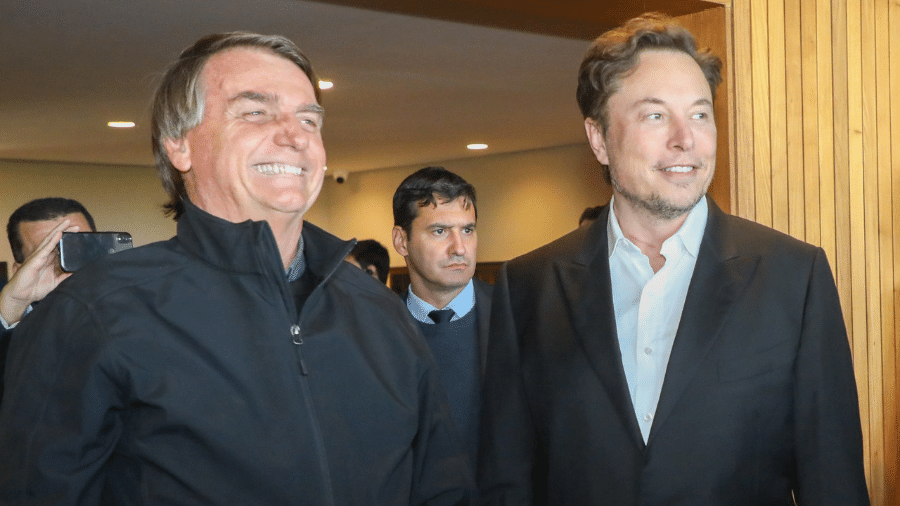 Elon Musk e Jair Bolsonaro durante visita do empresário ao Brasil em maio de 2022 - Cleverson Oliveira / Ministério das Comunicações