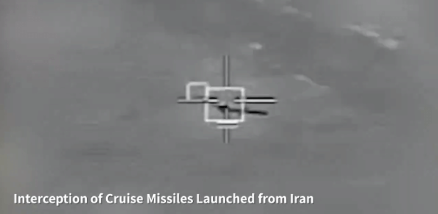 El vídeo muestra al sistema de defensa israelí derribando drones iraníes