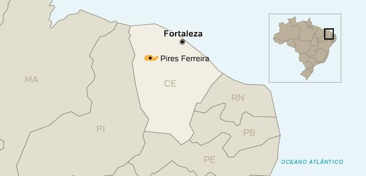 Mapa Pires Ferreira - CE