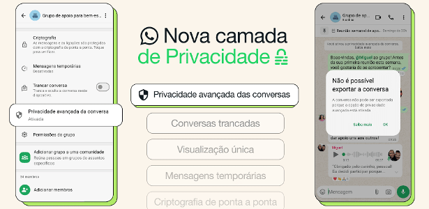 'Privacidade avançada': nova função dificulta que conversa saia do WhatsApp