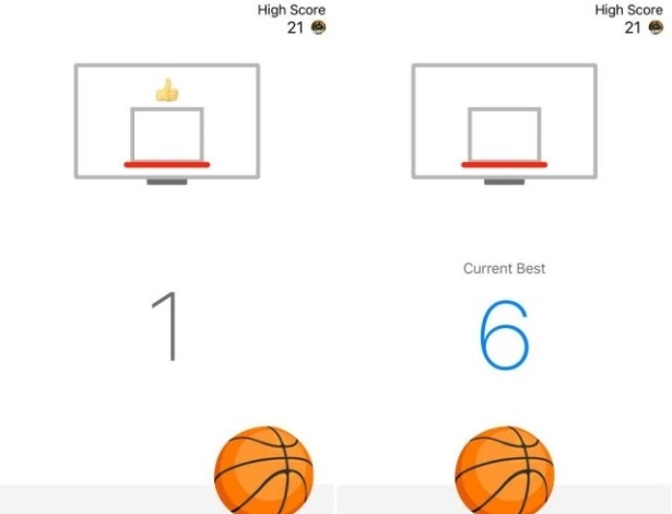 Facebook Messenger lança jogo de basquete - Reprodução