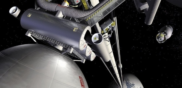 Japão pretende construir um elevador da Terra ao espaço, capaz de transportar 30 pessoas em uma espécie de contêiner em forma oval - Nasa - Nasa
